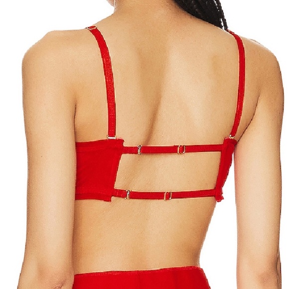 Free People -We are HAH- Wired Bra in Blood Orange Red - Picture 2 of 6